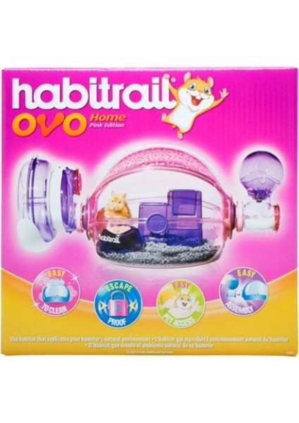 Hagen Ovo Home Hamster Kafesi Pembe 28X56X26 cm