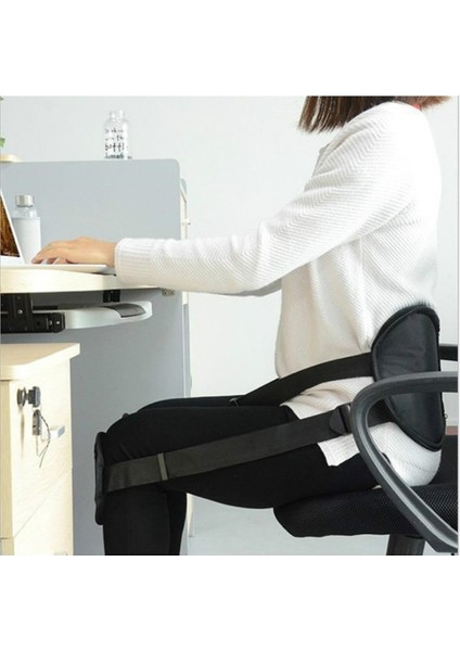 Siyah Ayarlanabilir Bel Desteği Doğru Duruş Taşınabilir Bel Kemeri Ped Bandı Daha Iyi Oturmak Düzeltici Aracı Geri Brace Koruyucu Diz Çalışması (Yurt Dışından) indirimleri