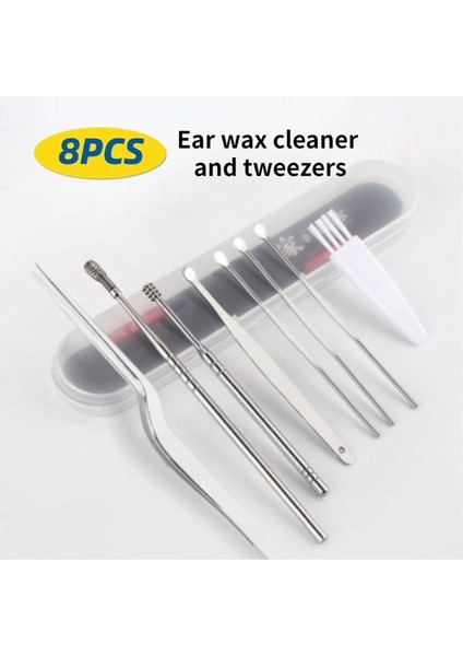 No.12 Kulak Temizleyici Kulak Kiri Sökücü Temizleme Kiti Seçiciler Bebek Yetişkinler Için Kulak Kiri Küret Kaşık Bakımı Kaldırma Aracı Kulak Bakım Seti 6-8 Adet (Yurt Dışından)