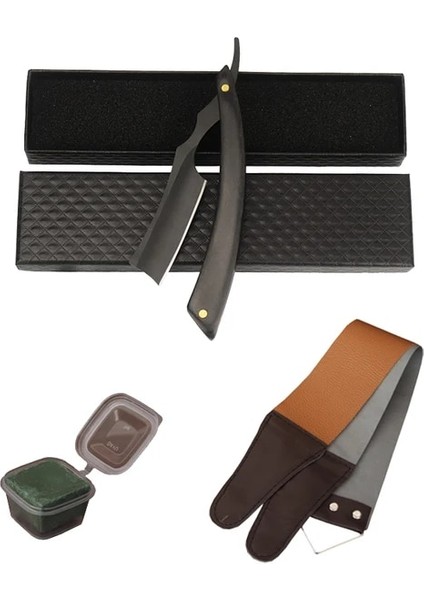 Set 2 Kıdemli Erkekler Düz Kesim Boğaz Jilet Profesyonel Berber Manuel Kaldırma Yüz Bıyık Tıraş Jilet (Yurt Dışından)