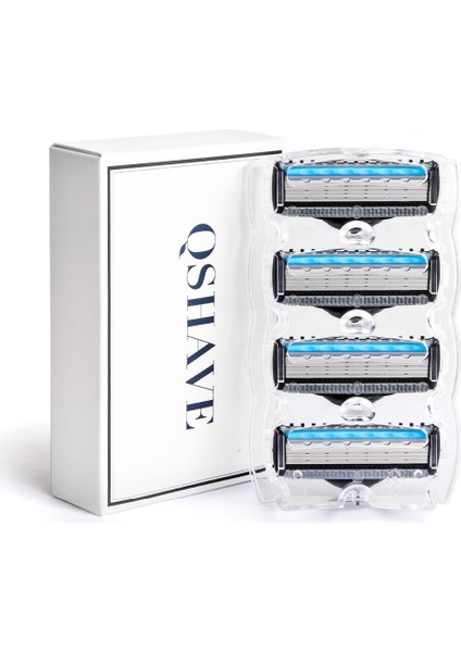 Qshave Mavi Erkek Tıraş Bıçağı, 1 Saplı ve 10 Kartuş (1 Adet X3 Bıçak, 9 Adet X5 Bıçak) (Yurt Dışından) modelleri