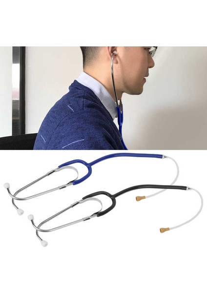 Siyah Profesyonel Işitme Cihazı Stetoskop Yüksek Iletkenlik Düşük Kayıp Oranı Binaural Stetoskop Kaymaz Çift Işitme Cihazı Aksesuarı (Yurt Dışından) modelleri