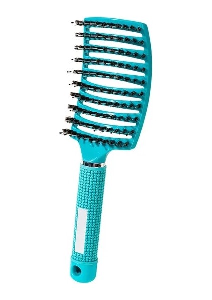 Açık Mavi Saç Saç Derisi Masaj Tarak Kıl Naylon Saç Fırçası Islak Kıvırcık Detangle Anti-Statik Saç Fırçası Profesyonel Salon Kuaförlük Tarzı (Yurt Dışından)