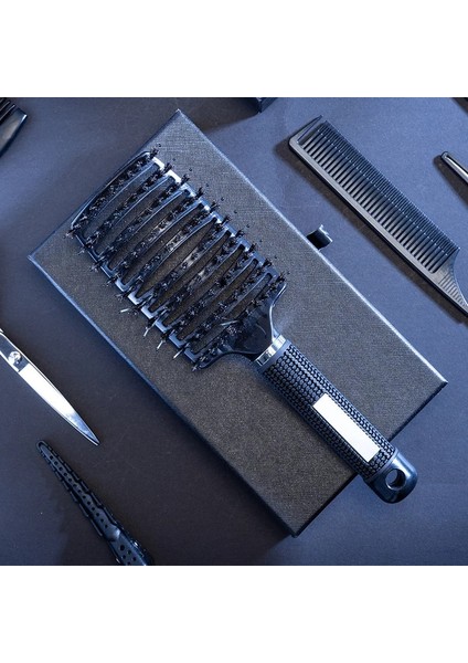 Açık Mavi Saç Saç Derisi Masaj Tarak Kıl Naylon Saç Fırçası Islak Kıvırcık Detangle Anti-Statik Saç Fırçası Profesyonel Salon Kuaförlük Tarzı (Yurt Dışından) modelleri