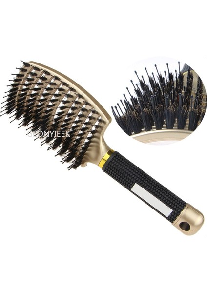Tip A Altın Saç Fırçası Saç Derisi Masaj Tarak Saç Fırçası Kıl ve Naylon Kadın Islak Kıvırcık Detangle Saç Fırçası Salon Kuaförlük Şekillendirici Araçları (Yurt Dışından)