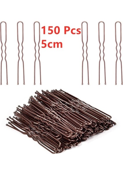 150 Adet 5 cm Kahverengi Yeni Stil Sarışın Saç Tokaları, U Şekilli Saç Tokası Altın/siyah/kahverengi/şerit Saç Tokası Kadınlar Kızlar Için Çörekler Için (2/2.4 Inç) (Yurt Dışından)
