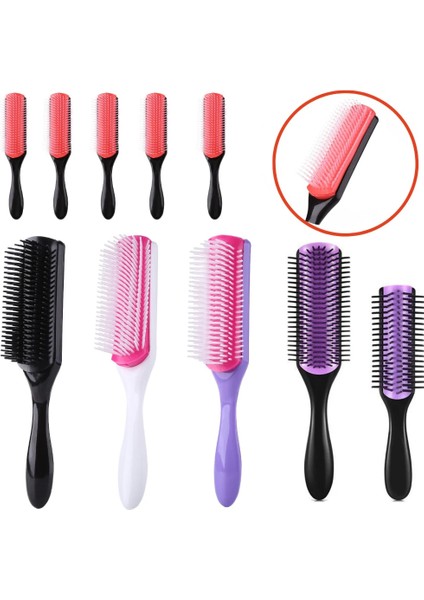 Siyah Dolaşık Açıcı Saç Fırçası Denman Detangler Saç Fırçası Saç Derisi Masaj Düz Kıvırcık Islak Saç Tarak Kadınlar Için Ev Salon Şekillendirici Araçları (Yurt Dışından) modelleri