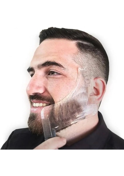 Transparent2 1 Adet Erkekler Sakal Şekillendirici Şablon Tarak Şeffaf Güzellik Araçları Erkek Sakalları Saç Sakal Trim Şablonları Için Taraklar Saç Modelleri (Yurt Dışından)