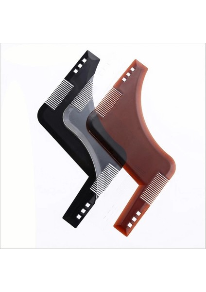 Brown-1 Adet Çift Taraflı Erkekler Sakal Şekillendirme Tarak Şablon Sakal Fırçası Saç Sakal Düzeltici Şablon Stencil Sakal Salon Şekillendirici Araçları (Yurt Dışından) modelleri