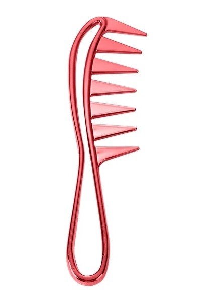 Kırmızı 1 Adet Kıvırcık Saç Geniş Diş Plastik Tarak Anti Statik Kadın Taşınabilir Tarak Dolaşık Açıcı Kıvırcık Kuaför Kuaförlük Tarak Masaj (Yurt Dışından)