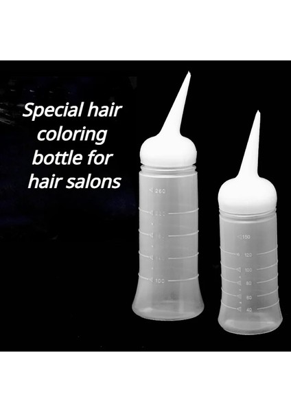150ML 120/260ML Profesyonel Saç Boyası Aplikatör Fırça Dağıtım Salonu Boş Plastik Saç Rengi Kuru Yıkama Şişesi Berber Aksesuarları (Yurt Dışından)