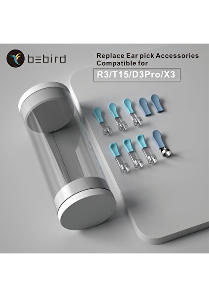 R3 Ipuçları Değiştirin X9 Bebird X3 Kafa, R3, T15, D3PRO, R1, C3, A2, B2, M9, X17 Pro Ipuçları Kulak Çubuğu Temizleyici Yedek Kulak Tıkacı Kulak Kiri Temizleme Aracı Aksesuar Seti (Yurt Dışından)