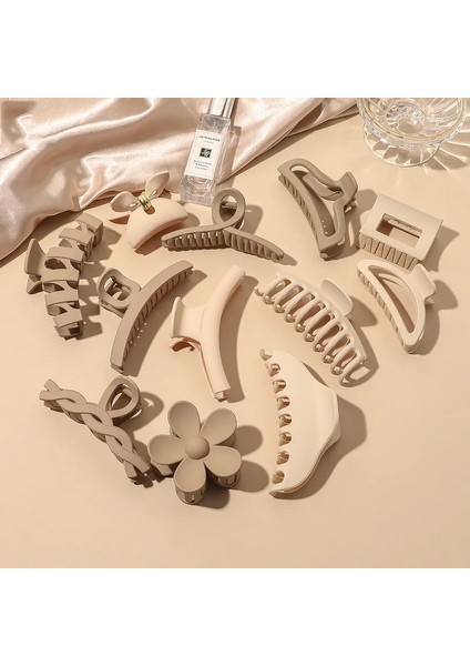Style4 Kahverengi Mix 11 Stil Kore Kahve Fildişi Büyük Saç Pençeleri Akrilik Tokalar Barrette Yengeç Saç Klipleri Şapkalar Kadınlar Için Saç Aksesuarları (Yurt Dışından) fırsatları