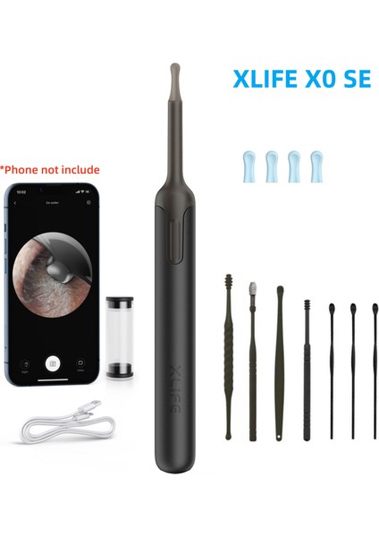 Siyah Bebird Kulak Temizleyici Balmumu Sökücü Aracı Xlife X0 Akıllı Görsel Çubuk Otoskop 1080 P Hd Earpick Endoskop Küpe Kişisel Sağlık (Yurt Dışından) fiyatları