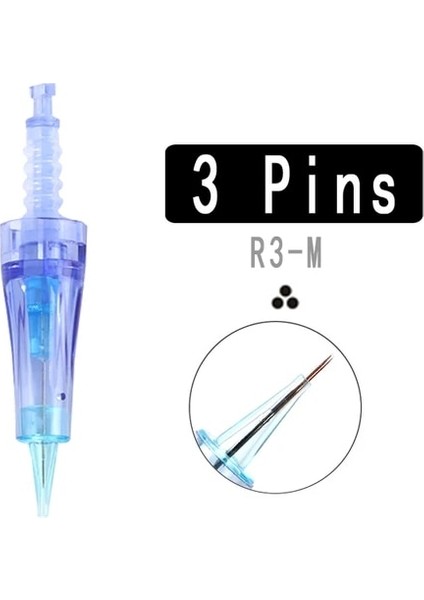 3pins(R3) Dr. Pen Ultima A6 Kartuş Iğne Süngü Derma Kalemi Dr.pen E30 M7 M5 Mikroiğneleme 9 12 36PIN Nano Yuvarlak Mts Pmu Eyeliner Dövme (Yurt Dışından)