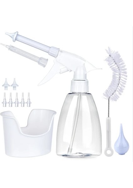 300ML 500/300ML Yetişkin Çocuk Kulak Temizleme Seti Spiral Kulak Kiri Çıkarma Plastik Su Sulama Şişesi Kulak Bakımı Yıkama Güvenli Sıkma (Yurt Dışından)