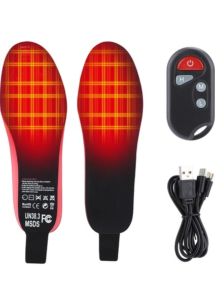 S 34-40 Pastsky Isıtmalı Tabanlık 2100 Mah Elektrikli Ayak Isıtıcı Sıcak Kompres Uzaktan Kumanda 3 Vitesli Ayakkabı Pedleri Kayak Kış Açık (Yurt Dışından)