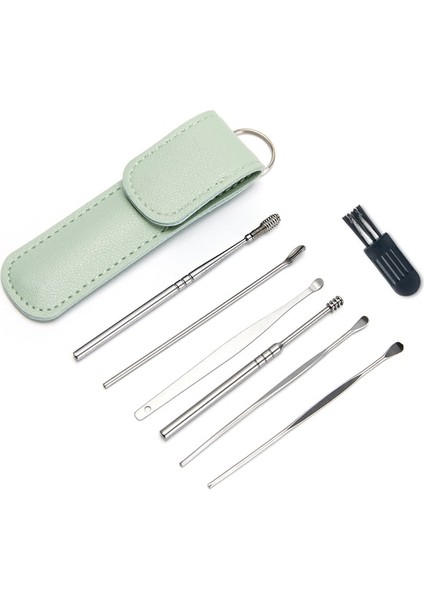 Yeşil 1 Takım Kulak Temizleyici Kaşık Earpick Çubukları Kulak Kiri Sökücü Küret Kulak Temizleme Çubuğu Temizleme Kulak Temizleyici Balmumu Temizleme Aracı Sağlık Kulak Tıkacı (Yurt Dışından)