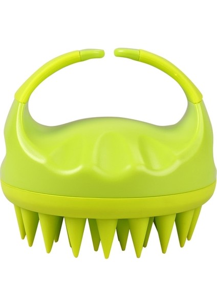 LMZ176-GREEN Lohas Taşınabilir Saç Fırçası Silikon Şampuan Fırçalar Saç Masaj Tarak Kuru Yıkama Kafa Saç Derisi Masaj Fırçası Saç Büyümesi Için (Yurt Dışından)