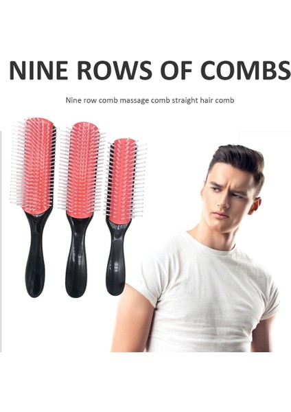 Beyaz 9-Satır Dolaşık Açıcı Saç Fırçası Denman Dolaşık Açıcı Saç Fırçası Saç Derisi Masaj Düz Kıvırcık Islak Çıkarılabilir Dıy Saç Tarak Fırça (Yurt Dışından) fırsatları