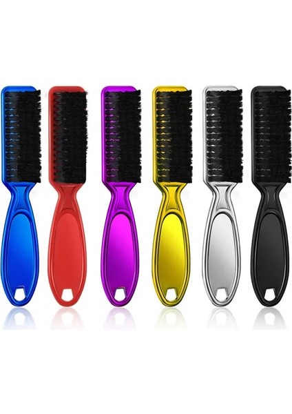 Kırmızı Altı Renk Küçük Sakal Şekillendirici Fırça Logosu Profesyonel Tıraş Sakal Fırçası Berber Vintage Yağ Kafa Şekli Oyma Temizleme Fırçası (Yurt Dışından) modelleri