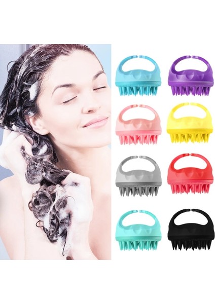 A-Koyu Pembe Yeni Saç Derisi Masaj Yıkama Tarak Şampuan Scrubber Silikon Kıllar Saç Temiz Fırça Şekillendirici Aracı El Saç Bakım Tarak (Yurt Dışından) fiyatları