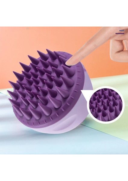 A-Koyu Pembe Yeni Saç Derisi Masaj Yıkama Tarak Şampuan Scrubber Silikon Kıllar Saç Temiz Fırça Şekillendirici Aracı El Saç Bakım Tarak (Yurt Dışından) modelleri