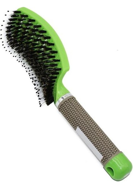Yeşil Kadın Saç Tarak Saç Derisi Masaj Tarak Kıl ve Naylon Saç Fırçası Islak Kıvırcık Detangle Saç Fırçası Salon Kuaförlük Şekillendirici Araçları (Yurt Dışından)