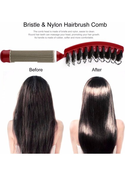 Yeşil Kadın Saç Tarak Saç Derisi Masaj Tarak Kıl ve Naylon Saç Fırçası Islak Kıvırcık Detangle Saç Fırçası Salon Kuaförlük Şekillendirici Araçları (Yurt Dışından) fırsatları