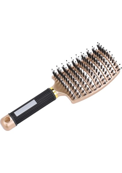 Altın Saç Derisi Masaj Tarak Saç Fırçası Kıl ve Naylon Kadın Islak Kıvırcık Detangle Saç Fırçası Salon Kuaförlük Şekillendirici Araçları (Yurt Dışından)