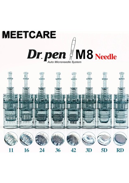 20 Adet Yuvarlak M8 Dr.pen Iğne Kartuşları M8 Dr. Kalem Için Micronneedle Mezoterapi Mikro Iğne Microneedling 11PIN 16PIN 36PIN 42PIN 5dpin (Yurt Dışından)