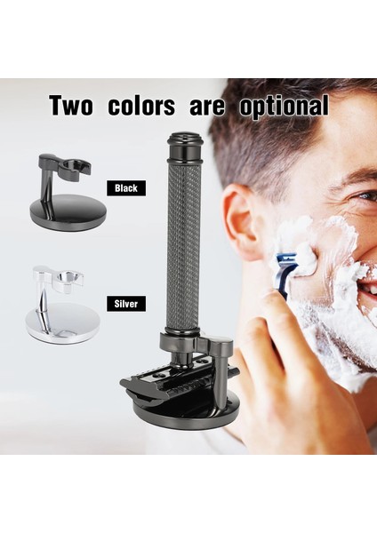 Gümüş 1 Adet Güvenlik Tıraş Bıçağı Braketi Sakal Jilet Tutucu Bıyık Kaldırma Tıraş Aracı Depolama Banyo Jilet Standı Metal Tutucu (Yurt Dışından) fırsatları