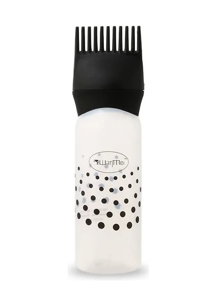 Siyah 170 ml Renkli Plastik Saç Boyası Doldurulabilir Şişe Aplikatör Şampuan Şişesi Yağ Tarak Fırça Tarak Kuaförlük Şekillendirici Aracı (Yurt Dışından)