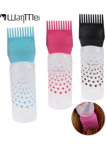 Siyah 170 ml Renkli Plastik Saç Boyası Doldurulabilir Şişe Aplikatör Şampuan Şişesi Yağ Tarak Fırça Tarak Kuaförlük Şekillendirici Aracı (Yurt Dışından) fiyatları