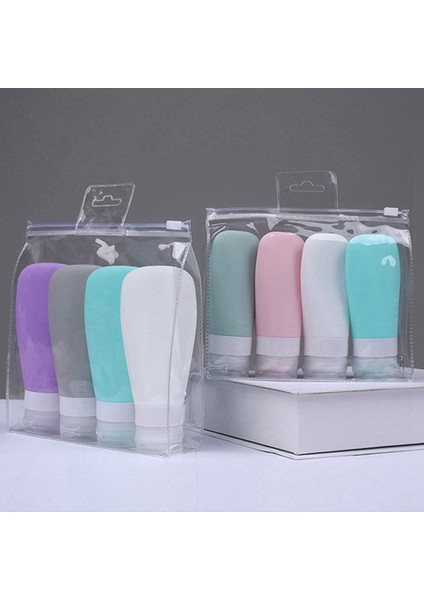 38 ml 4 Adet Silikon Seyahat Şişeleme Seyahat Kiti Şişeleme Losyon Şişeleme Depolama Şişesi Silikon Şişe Küçük Numune Şişesi (Yurt Dışından)