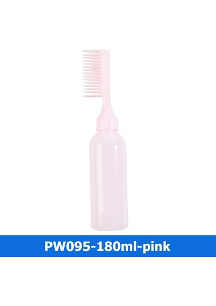 PW095-PINK-180ML 60/120/180ML Saç Boyası Aplikatör Şişeleri Huile Tarak Fırça 20 Stilleri Mini Taşınabilir Şampuan Şişesi Şekillendirici Saç Boyama Saç Aracı (Yurt Dışından)