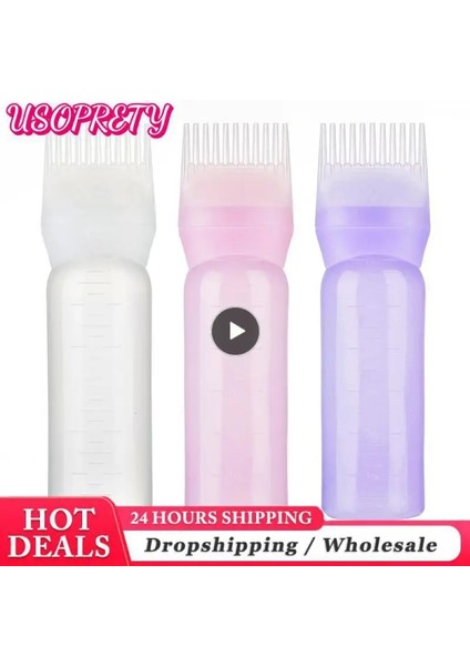 Stil B 6 Adet 1 ~ 10 Adet 120 ml Renkli Plastik Saç Boyası Doldurulabilir Şişe Aplikatör Tarak Dağıtım Salon Saç Boyama Kuaförlük Şekillendirici (Yurt Dışından) fiyatları