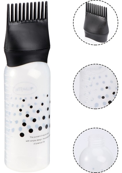 Gösterildiği Gibi Kök Tarak Aplikatör Şişesi, Salon Saç Boyama Boyama Için Dereceli Ölçekli 3 Adet 6 Oz Kök Tarak Sıkma Aplikatör Şişeleri, (Yurt Dışından) modelleri