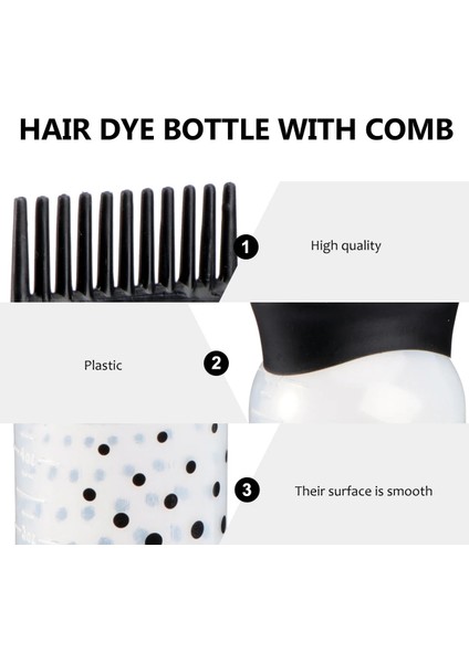 Gösterildiği Gibi Kök Tarak Aplikatör Şişesi, Salon Saç Boyama Boyama Için Dereceli Ölçekli 3 Adet 6 Oz Kök Tarak Sıkma Aplikatör Şişeleri, (Yurt Dışından) fırsatları