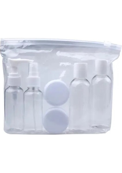Beyaz Profesyonel Yeni Taşınabilir Şeffaf Seyahat Kozmetik Şişe Noktaları Şişeleme Altı Set Plastik Malzeme 100% Yeni ve Yüksek Kalite (Yurt Dışından)