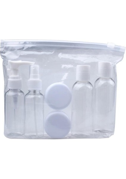 Beyaz Profesyonel Yeni Taşınabilir Şeffaf Seyahat Kozmetik Şişe Noktaları Şişeleme Altı Set Plastik Malzeme 100% Yeni ve Yüksek Kalite (Yurt Dışından)