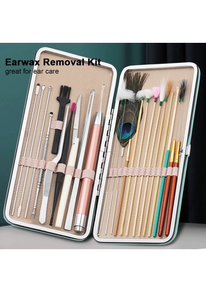 Siyah 23 Adet Kulak Kiri Temizleme Aracı Kiti Kulak Temizleme Çubuğu Seti Kulak Kirini Giderici Kaşık Kulak Temizleme Bakım Araçları LED Işık ile Yetişkin Kulak Bakımı Için (Yurt Dışından) fiyatları