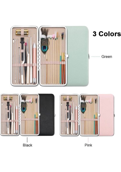 Siyah 23 Adet Kulak Kiri Temizleme Aracı Kiti Kulak Temizleme Çubuğu Seti Kulak Kirini Giderici Kaşık Kulak Temizleme Bakım Araçları LED Işık ile Yetişkin Kulak Bakımı Için (Yurt Dışından) indirimleri