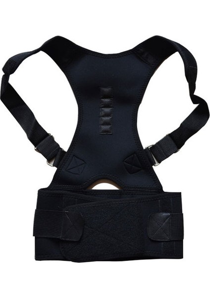 Siyah S Ayarlanabilir Sırt Duruş Düzeltici Manyetik Terapi Sırt Desteği Bel Desteği Kemer Erkekler Omurga Duruş Düzeltme Kadın Korse (Yurt Dışından)