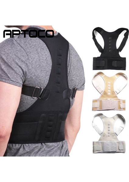 Siyah S Ayarlanabilir Sırt Duruş Düzeltici Manyetik Terapi Sırt Desteği Bel Desteği Kemer Erkekler Omurga Duruş Düzeltme Kadın Korse (Yurt Dışından) fiyatları