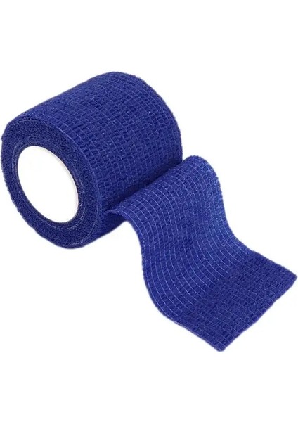 Koyu Mavi 2.5 cm x 4.8 M 1 Rulo 2.5/5/7.5/10 cm * 4.8 M Dokunmamış Elastik Kendinden Yapışkanlı Bandaj Yapışkanlı Bandaj Spor Sabitleme Parmak Bilek Bacak (Yurt Dışından)