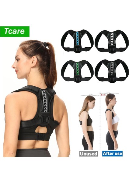 B - Siyah 2xl Tcare Sırt Duruş Düzeltici Korse Ayarlanabilir Unisex Sırt Desteği Klavikula Omurga Sırt Omuz Bel Duruş Düzeltme (Yurt Dışından) fiyatları