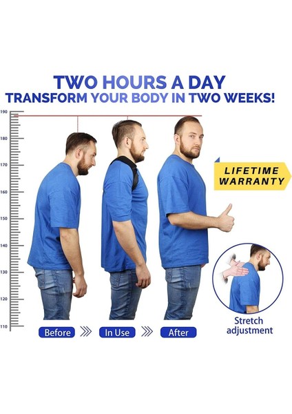 B - Siyah 2xl Tcare Sırt Duruş Düzeltici Korse Ayarlanabilir Unisex Sırt Desteği Klavikula Omurga Sırt Omuz Bel Duruş Düzeltme (Yurt Dışından) indirimleri