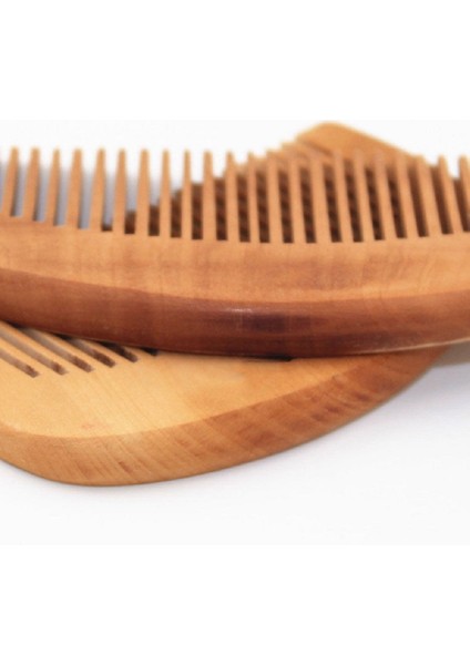 Stil 2 1 Adet Doğal Şeftali Ahşap Tarak Yakın Dişler Anti-Statik Kafa Masajı Sakal Saç Bakım Aracı Güzellik Aksesuarları Berber Kadın Hairdres (Yurt Dışından)