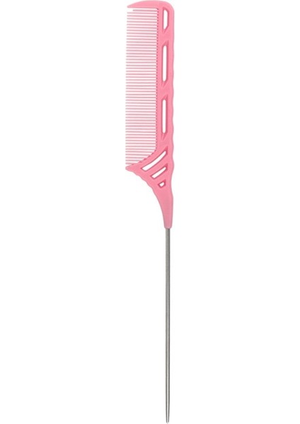 Pembe 1 Adet Yeni Ince Diş Tarak Metal Pin Anti-Statik Saç Stili Kuyruk Tarak Ayrı Ayrılık Kuaför Profesyonel Araçlar (Yurt Dışından)